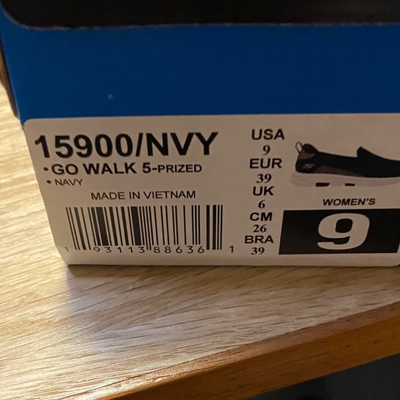 Skechers Women's Blue Mesh Slip-On Sneakers - Picture 2 of 10